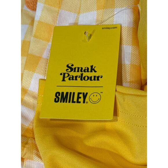 Smak Parlour Smiley Yellow Gingham Daisy Mini Dress XL NWT - Picture 6 of 6